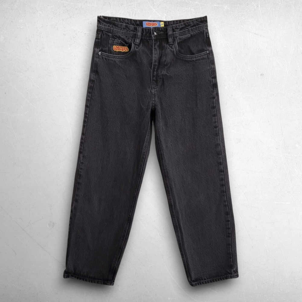 Empyre Loose Fit Denim Jeans Men 28 Black Skater Baggy Streetwear 90s Y2K Grunge